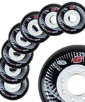 Durable 80mm Inline Skate Wheels 84A Pack Of 8 For Freeride Slalom Urban And Fitness Skating Black With Great Grip And Strong Hub No Bearings