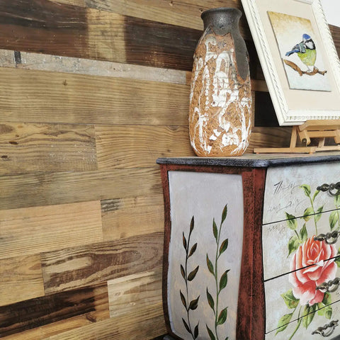 Reclaimed Pine Wood Planks Peel And Stick Shiplap Panels For Wall With Weathered Barn Wood Look DIY Friendly 3D Self Adhesive Backing