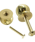 Mini Round Solid Brass Cabinet Knobs 12mm Diameter, Antique Polished Brass Drawer Pulls for Cabinets, screws shown separately