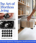 Image showing Twelve Pieces Self Adhesive Mini Casters And Swivel Ball Wheels That Roll Smooth As Butter For Trash Cans Storage Bins.