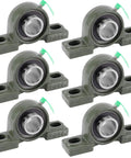 Six Pack 1 Inch UCP205 16 Pillow Block Bearings Heavy Duty With Screw Lock Self Aligning Mounted Bearings For Drift Trike Solid Cast Iron Base Built To Last