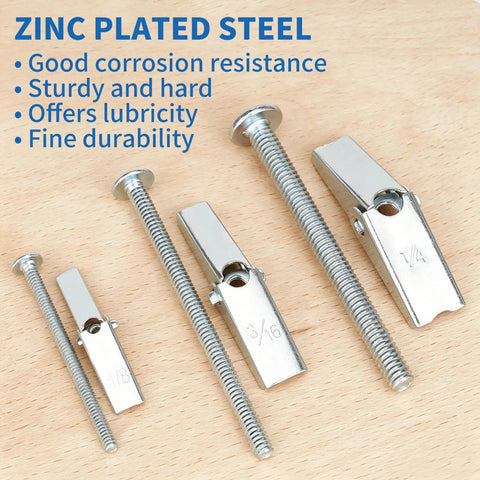 Heavy Duty Hollow Wall Anchors Kit For Drywall And Ceiling With Toggle Bolts And Wing Nuts 30 Piece DIY Ready Metal Anchors