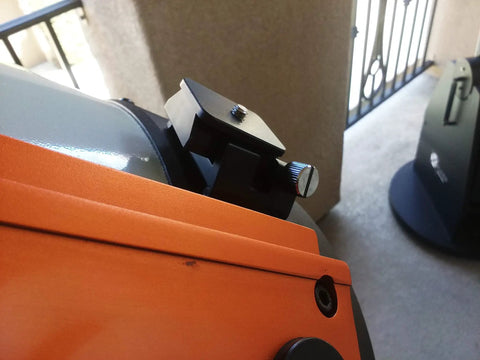 1 4 20 Camera Dovetail Mount For Telescope Finder Brackets 2nd Gen Aluminum Adapter on telescope with clearance for thumbscrews.