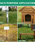 Heavy Duty H Shaped Galvanized Fence Post Repair Kit for mailbox, pet room, road sign, park bench installation.