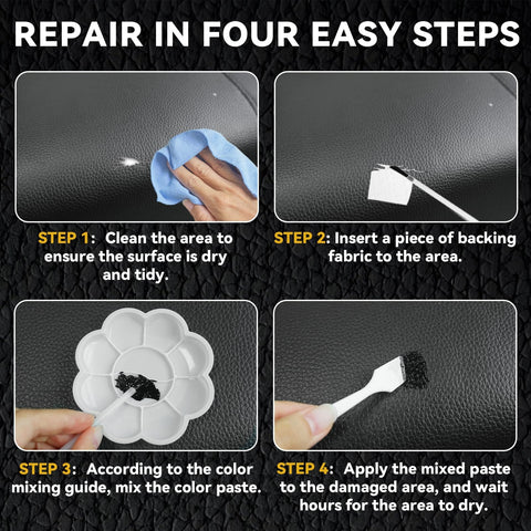 DIY Leather Repair Kit For Car Interiors And Furniture, Vinyl Repair Kit For Sofa Jacket Purse And More, Quick Drying Adhesive tutorial