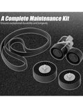 Must-Have Serpentine Drive Belt And Idler Pulley Plus Tensioner Kit For BMW N54 E90 E92 E93 Models, Upgraded Gear Keeps Accessories Running Smooth As Butter For 335i And 135i Years 2005 To 2010 black serpentine belt and pulleys