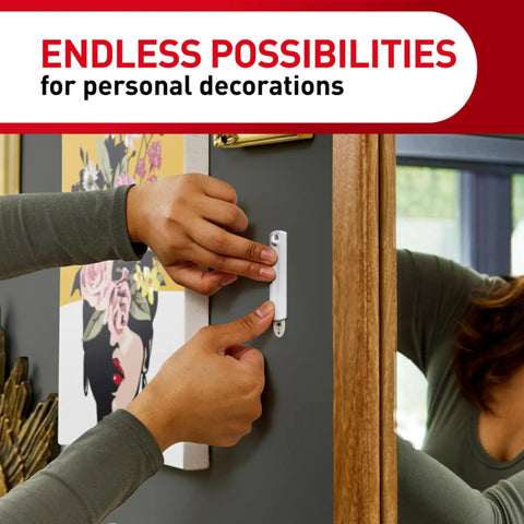 Sticky Nail Sawtooth Picture Hangers 3 Pack Damage Free Wall Mounts with No Tools Adhesive in use on wall