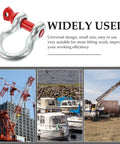 One Half Inch Galvanized Screw Pin Anchor Shackle Two Ton Kickass Lifting Rig For Trucks Built Strong With Zero Drama Off Road Tow Hook Mount Industrial Hardware Kit shown for versatile lifting use.
