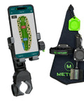 Magnetic Phone Holder For Golf Push Cart With Rangefinder Strap, MagStack Microfiber Towel, Club Brush And Tile, Universal Fit
