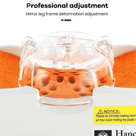 Pro Grade Optical Frame Warmer Equipped With Ceramic Hot Air System For Eyewear Frames close-up of heat chamber with orange felt.
