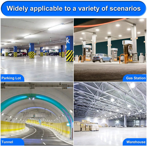 Various scenarios for 100W LED Canopy Light Fixture Ultra Bright 5850 Lumens 5700K Daylight IP65 Waterproof AC 100 277V