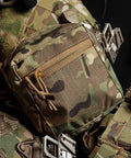 Grabs-And-Go Utility Pouch MOLLE-Compatible Gear Organizer Bag with Front Zip Pocket on tactical gear
