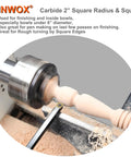 Pro Grade Carbide Wood Lathe Turning Tool Set 13.5 Inch Four Piece For Pen Turning in use on wood project with cutter head
