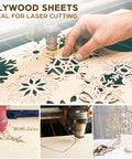 LotFancy basswood sheets, 12-pack, 12 x 12 x 1/16 in plywood for laser cutting and DIY crafts