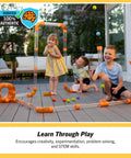 Children playing with Air Toobz Original Air Powered STEM Building Toy For Kids And Teens With Foam Ball Tubes And Airflow Experiments