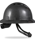 Full Brim Hard Hat With Carbon Fiber Design, 6 Point Adjustable Ratchet Suspension, OSHA Approved ANSI Z89.1 Type I Class C, ABS Work Helmet