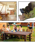Tough As Nails Table Leg Folding Brackets 4 Pack Heavy Duty Self Locking Hinges 90 Degree Foldable Hardware for table in kitchen and outdoor.