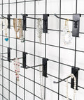 Gridwall Hooks 50 Pack 2 Inch Black Metal Display Hangers For Wire Grid Panels Heavy Duty Retail Fixtures Garage Organizer Craft Fair Jewelry Rack 20 Lbs Capacity