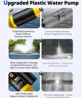 Comparison of upgraded plastic water pump materials and performance benefits.