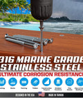 Marine Grade 316 Stainless Steel Wood Screws Size 10 By 3 Inch With Torx T25 Drive 350 Pack against outdoor decking.