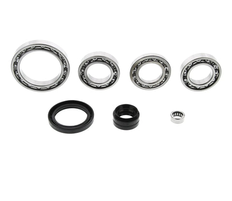 Grizzly 660 Front Diff Bearing And Seal Kit For 2002 To 2008 4x4 ATV Includes 4 Bearings 3 Oil Seals 1 Needle Bearing OEM Grade Replacement Parts Easy Install displayed on white background