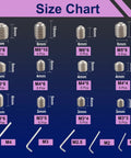 Size chart for Hella Durable Hex Socket Set Screw Assortment Kit With Allen Wrenches showing various screw sizes and corresponding hex key sizes.
