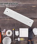 Photoelectric Sensor Reflector Rectangle for Industrial Automation Pro Grade Positioning, compact white plastic panel on wood