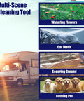 Rock Solid Rv Camper Rig Service Kit Featuring A Durable Mag Anode Rod And Flexible Flush Wand For Hot Water Tanks Paired With A Sturdy Hex Wrench For No Sweat Sediment Removal, displayed in multi-scene cleaning use.