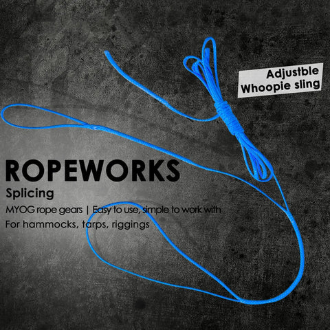 Blue 100 Ft UHMWPE Braided Cord 2mm Spliceable Utility Line For Camping, Tents, Tarps, Hammocks, Whoopie Slings, and Rigging