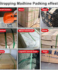 Cordless Electric Handheld Strapping Machine With Rechargeable Battery For Auto Tension And Melt Sealing Of Pp And Pet Strap bonding cardboard, wood, and metal.