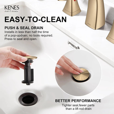 Top Notch Champagne Bronze Widespread Bathroom Faucet Three Hole Sink Tap With Dual Flow Spray Valve And Lead Free Design For Hassle Free Setup And A Smooth Finish That Really Delivers