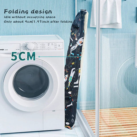 Portable Foldable Bathtub Kit for Adults Easy Setup next to washing machine showing 5cm folded size