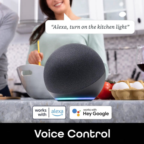 Smart ST19 Edison LED Light Bulb 2 Pack Tunable White App Controlled Dimmable Works With Alexa And Google Home WiFi 2 4GHz No Hub Needed Easy Setup And Remote Control with voice control assistant in kitchen