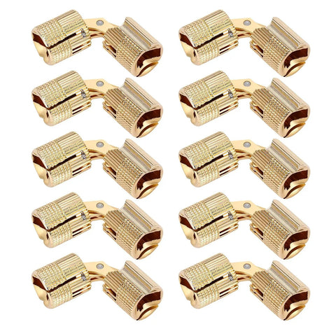Polished Brass Cylindrical Hidden Cabinet Hinges 12mm Concealed Hardware With Easy Install 180 Degree Opening Durable Rust Resistant