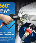 Beast Mode 5000 PSI Pressure Washer Gun With 360 Swivel Inlet ergonomic design cleaning a car