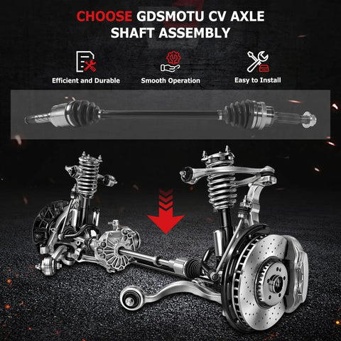 Rear Left And Right CV Axle Shaft Set For Ford Escape 2013 2019 Two Piece NCV11168 CV Joint Shaft With 25 Spline Inner And 27 Spline Outer Plus Axle Nut Included Durable Heavy Duty Performance Ready For Installation, rear axle assembly