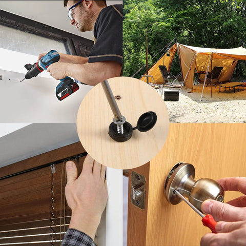 150 Pack Black Plastic Screw Caps For Covering Screw Heads Fits Size 6 And Size 8 Screws M3 M4 used in various DIY projects