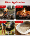 Heavy Duty Fireplace Ash Shovel With Adjustable Three Section Handle For Easy Sifting In Fire Pit Or Wood Stove applications