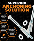 Heavy Duty Concrete Anchor Kit For Parking Lots And Driveways With 6 Inch Lag Bolts Lag Shields And Washers Galvanized Steel Four Sets Per Pack Ideal For Parking Curb Stops And Speed Bumps Tough As Nails