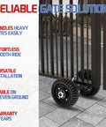 Heavy Duty 6 Inch Gate Wheel For Sliding Gates And Fences Fits Chain Link Metal Fence Or Wooden Gate Durable Rubber Tire