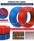 One Half Inch Tubing 300 Feet Two Rolls With EVOH Non Oxygen Barrier PEXB Pipe Durable Leakproof Flexible Easy Install
