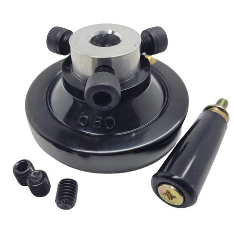 3.15 Inch Handwheel With 1/2 Inch Bore, Heavy Duty Revolving Crank Handle For Mini Lathe Table Saw Drill Press, Industrial Phenolic Core With Aluminum Hub, Replacement Knob For Power Tool Accessories