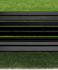 Heavy Duty Gloss Black Spray Paint For Rust Proof Metal Wood Vinyl With Badass Durability And Super Smooth Dope Finish Providing No Cap Weather Protection Without Flaking Off on outdoor bench.