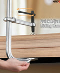 Heavy Duty Welding F Clamp 24 Inch Set With Max Jaw 24 Inch, Throat Depth Four And Three Quarters Inch in action on wood