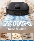 Robot Vacuum And Mop Combo With 20000 Pa Suction And HydroJet Mop System For Always Clean Mopping Edge To Edge Cleaning