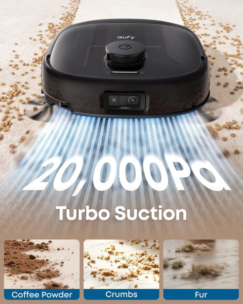 Robot Vacuum And Mop Combo With 20000 Pa Suction And HydroJet Mop System For Always Clean Mopping Edge To Edge Cleaning