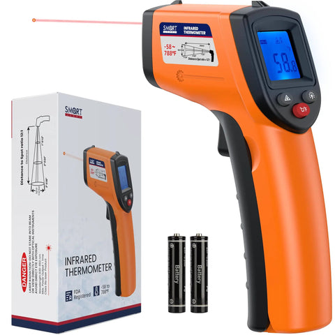 Infrared Thermometer Gun No Contact Digital Temperature Gun With Backlit Display Minus 58F To 788F for cooking and HVAC use
