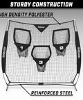 Six By Six Foot Football Throwing Net For QB Training And Passing Accuracy With Three Target Pockets Simulating Prime Receiving Areas