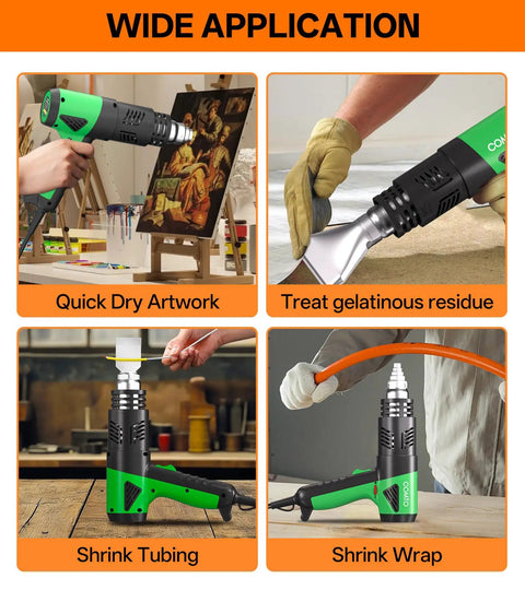 1800W Industrial Heat Gun With Lightning Fast Heat Up 122F To 1202F Variable Temperature Control in various applications