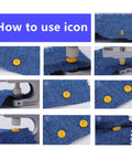Step-by-step guide using Snaps And Snap Pliers Set With 1440 T5 Plastic Buttons, 360 Sets, for sewing and crafting projects.